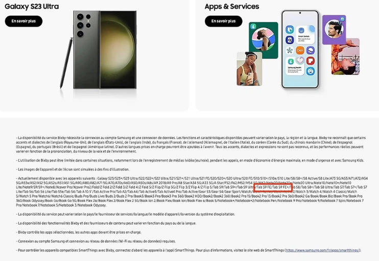 Samsung đưa ra Galaxy Tab S9 FE và S9 FE+ trên website- Clickbuy