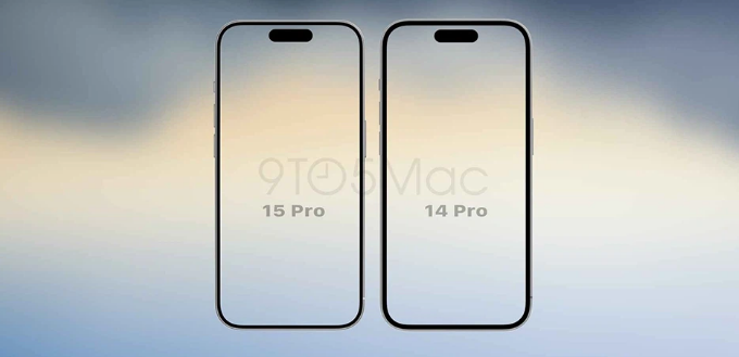 Hình ảnh mặt kính của dòng iPhone 15 Pro so sánh với iPhone 14 Pro - Clickbuy 