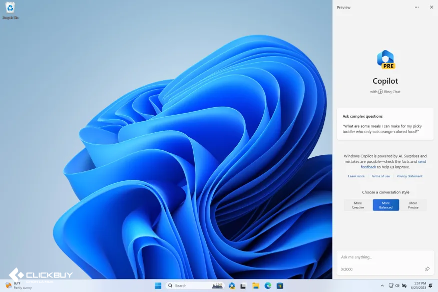 Microsoft thử nghiệm tích hợp AI vào Windows 11