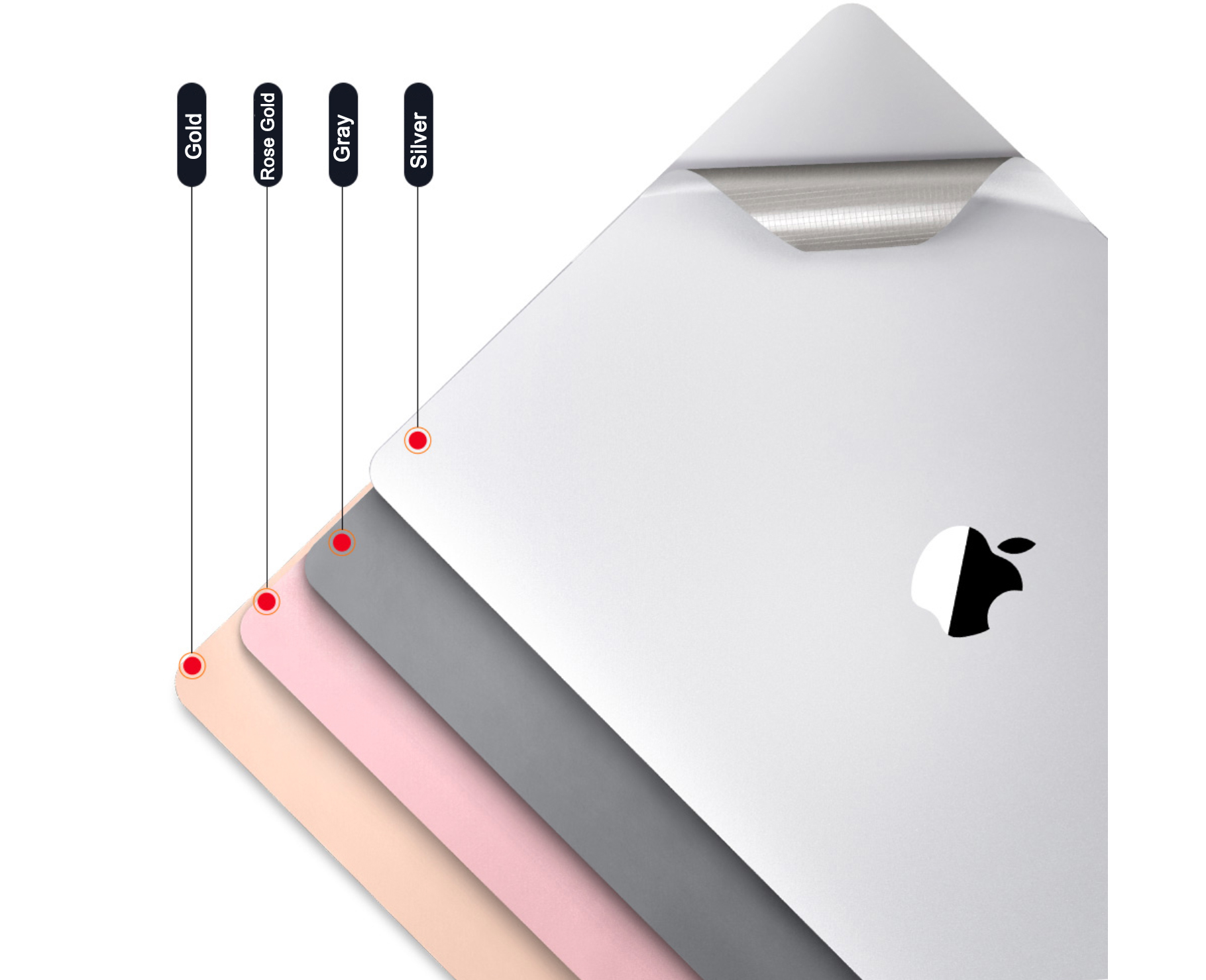 Bộ Dán 3M JRC full body 5in1 Chính Hãng gồm 4 màu: Silver, Space Gray, Gold và RoseGold