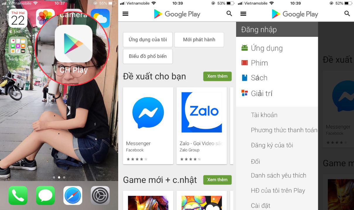 [TROLL] Cách cài CH Play trên iPhone mà không cần dùng máy Android!!! - Clickbuy