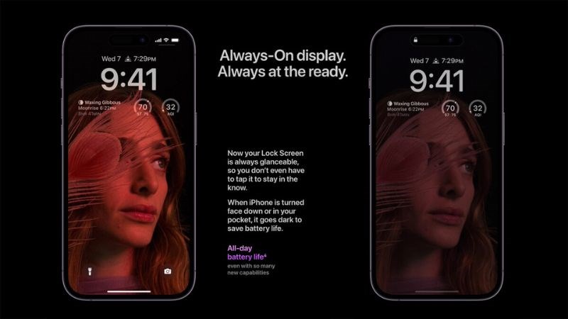iPhone 14 không tắt màn hình do đang bật tính năng Always-On Display