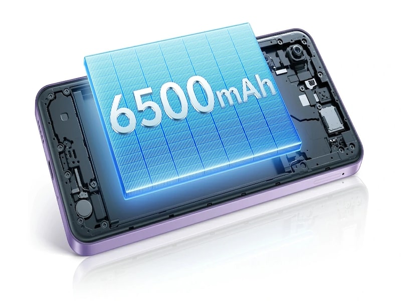 Pin 6500mAh cực khủng, sử dụng cả 1 ngày dài