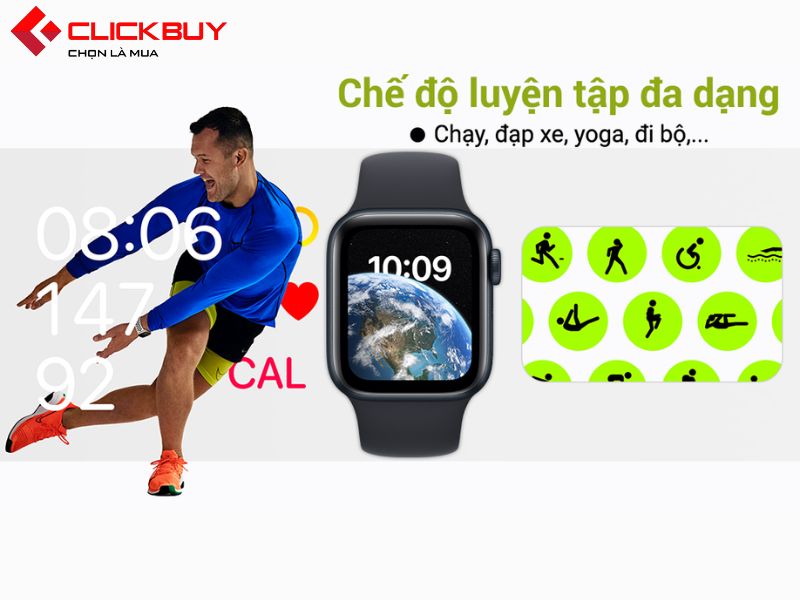 Chế độ luyện tập trên Apple Watch Series SE 2022 4G 40mm