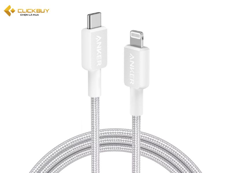 Cáp sạc Anker 322 Type C to Lightning 1.8m 60w