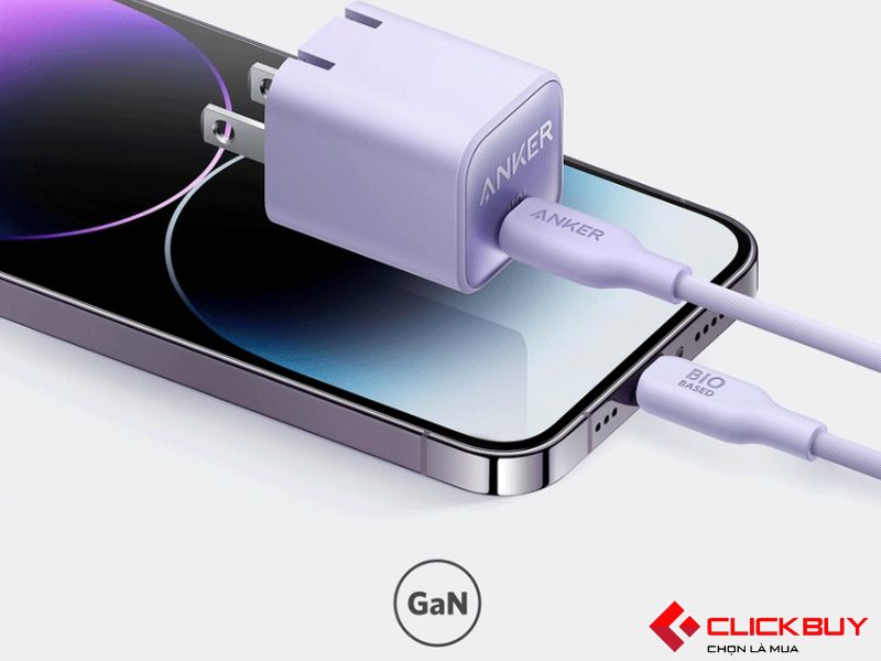 Củ sạc Anker 511 Nano 3 PD GaN 30W - A2147 nổi bật với thiết kế nhỏ gọn