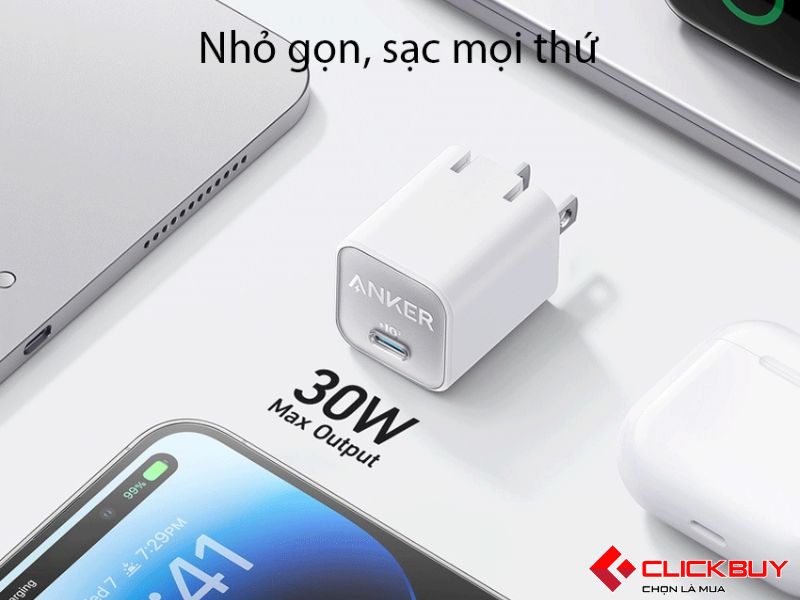 Củ sạc Anker 511 Nano 3 PD GaN 30W - A2147 có khả năng tương thích cao