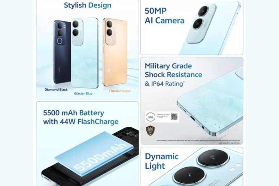 Vivo Y29 bền bỉ chống nước tiêu chuẩn IP64 và các tính năng vật dụng khác
