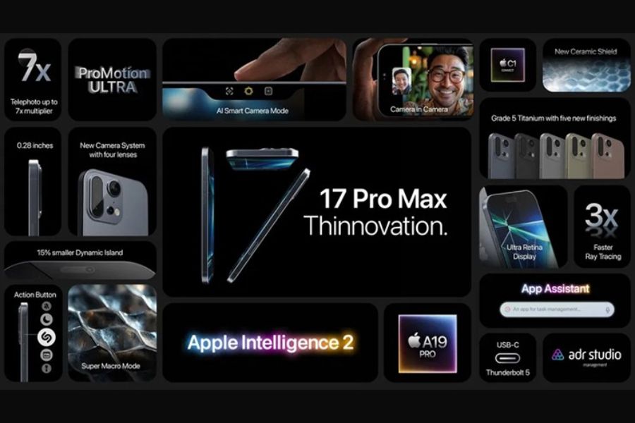 Màn hình và hiệu năng đỉnh cao của iPhone 17 Pro Max