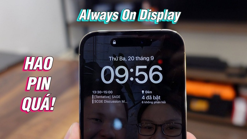 iPhone 14 Pro Max bật thường xuyên tính năng Always On Display gây hao pin nhanh
