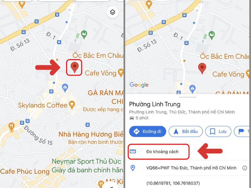 Các bước thực hiện cách đo khoảng cách trên Google Map