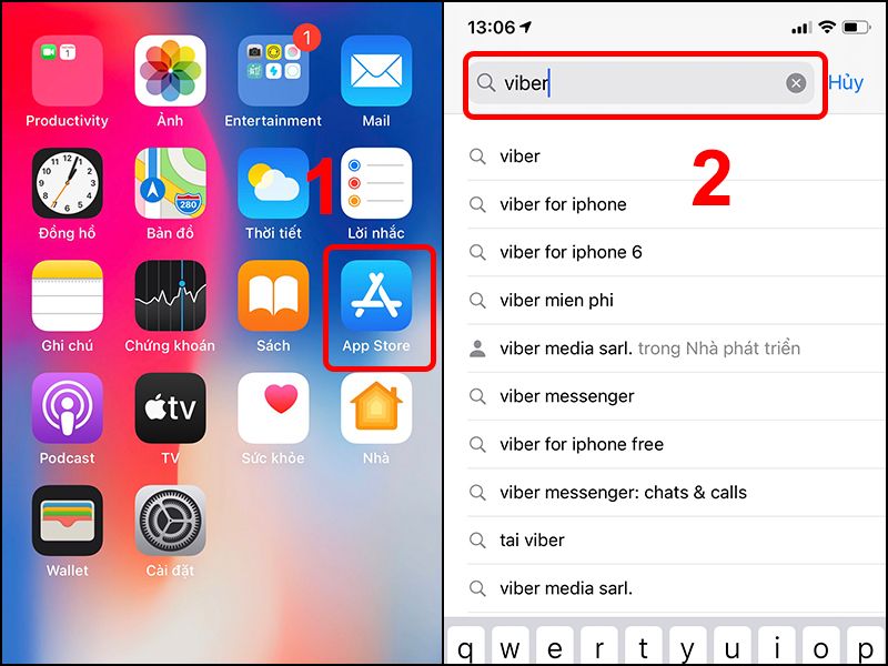 Hướng dẫn tải Viber trên điện thoại iPhone