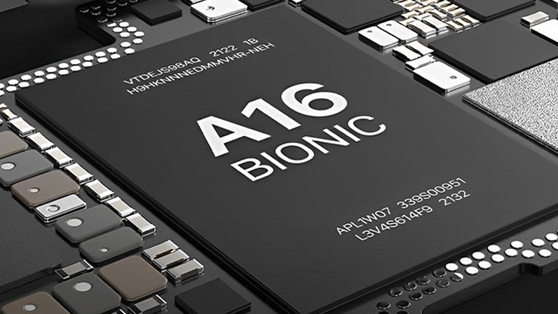 Chip A16 Bionic mang lại hiệu năng mạnh mẽ, tiết kiệm năng lượng