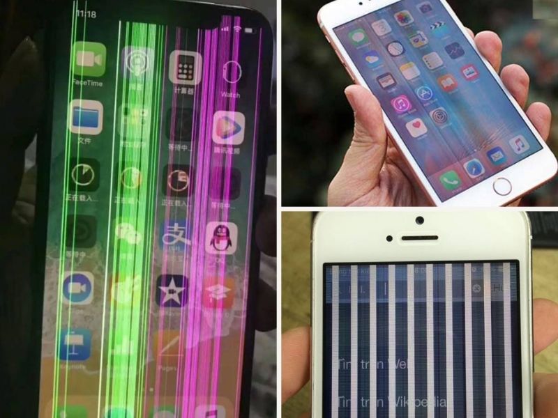 Màn hình điện thoại bị nhiễu sọc
