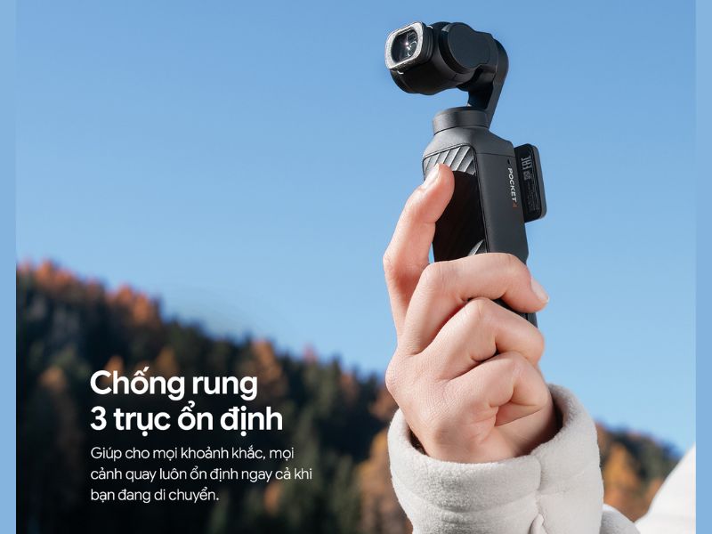 Chống rung 3 trục ổn định trên Pocket 4