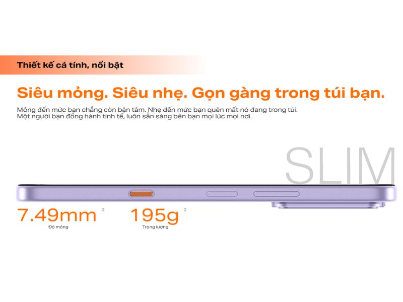 Thiết kế siêu mỏng trên Infinix HOT 70