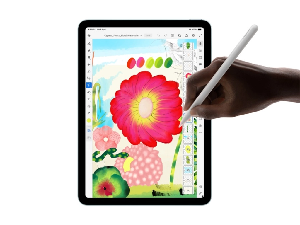Apple Pencil trên iPad Air M4