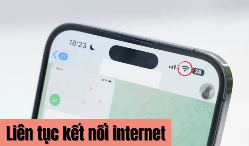 Pin iPhone 14 Pro Max tụt nhanh do luôn ở trạng thái kết nối internet