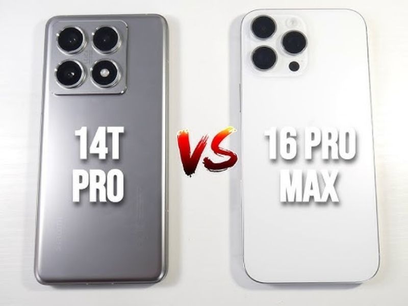 Thiết kế iPhone 16 Pro Max và Xiaomi 14T Pro khác nhau