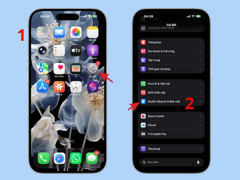 Cách tắt chấm cam trên điện thoại iPhone 18 Pro Max