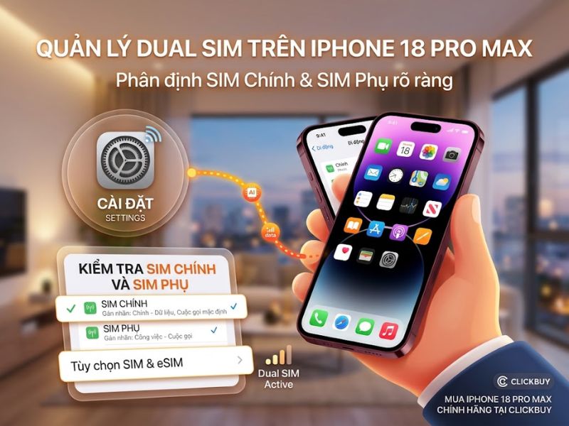 Kiểm tra SIM chính và SIM phụ