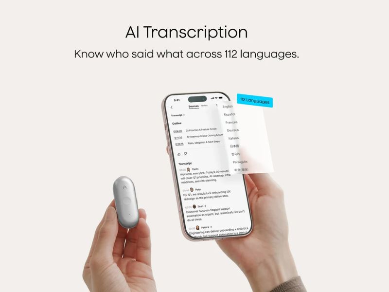 AI thông minh trẻn máy ghi âm AI Plaud Notepin S