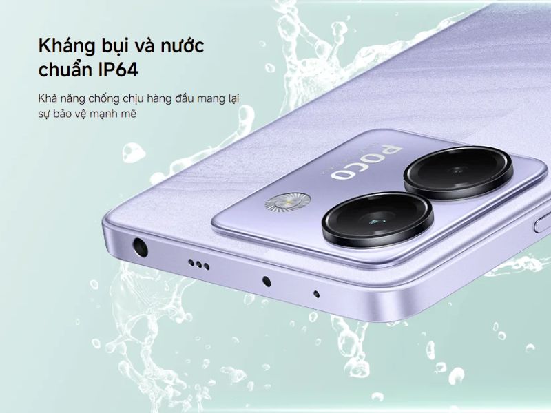 POCO M7 Pro với thiết kế IP64