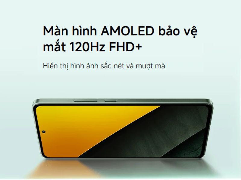 Màn hình AMOLED sắc nét trên POCO M7 Pro 5G
