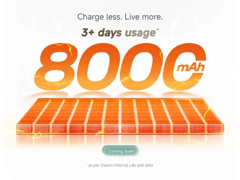 Pin 8000mAh trên Xiaomi Redmi Note 17