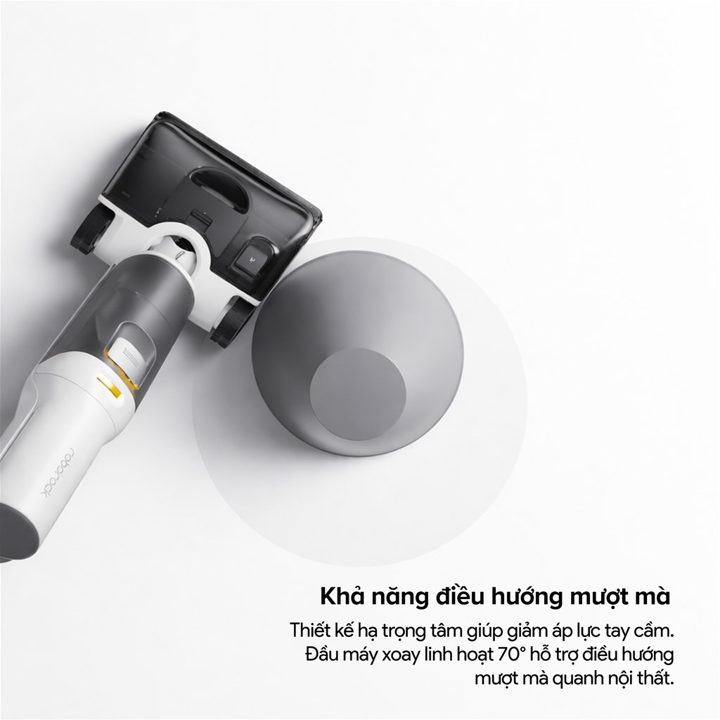 Đầu máy xoay 70 độ trên Roborock F25 Gen 2