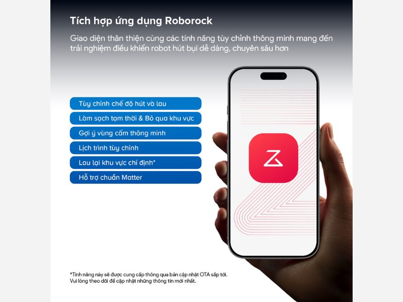 Ứng dụng điều khiển robot hút bụi lau nhà Roborock Qrevo 2 Pro