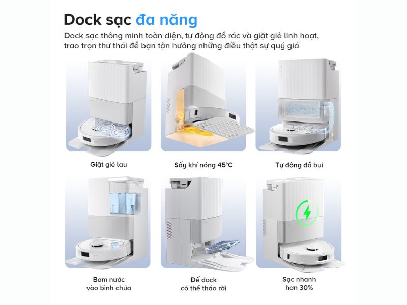 Trạm sạc đa năng 3.0 của Roborock Qrevo 5AE