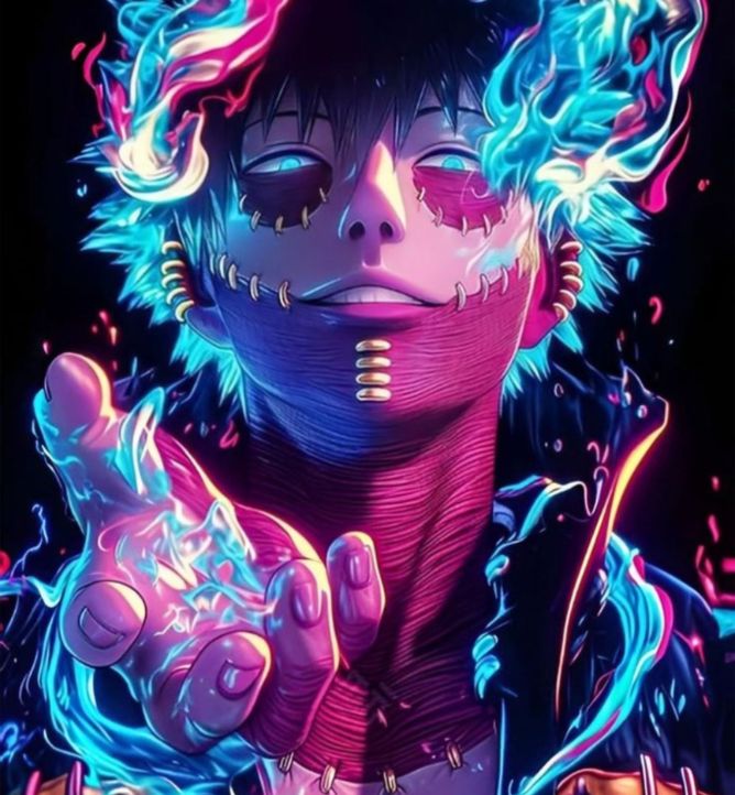 Hình nền anime sắc nét trên màn hình gập bên trong 2