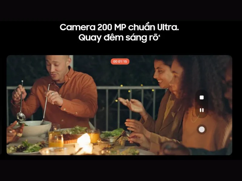 Camera 200MP cho khả năng chụp đêm sắc nét