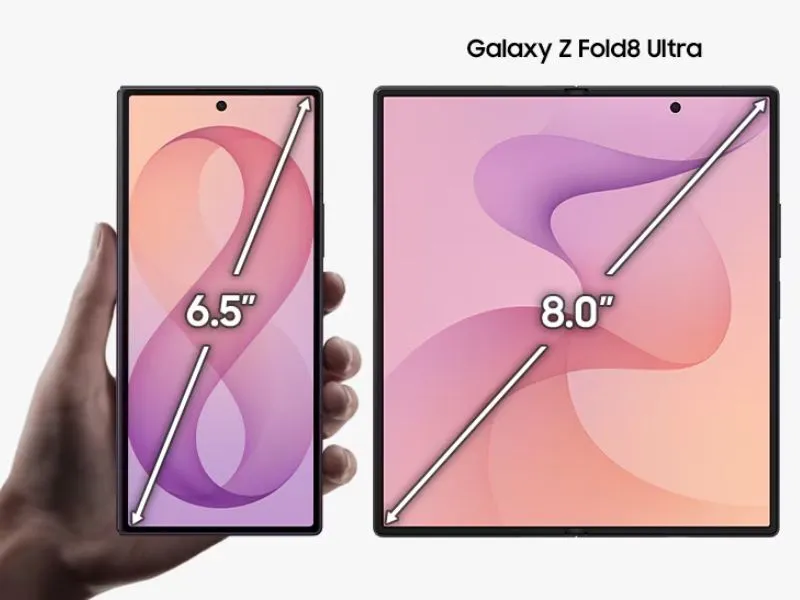 Màn hình gập đa tác vụ trên Fold8 Ultra