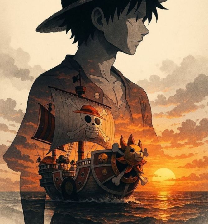 Hình nền anime sắc nét trên màn hình gập bên trong 3