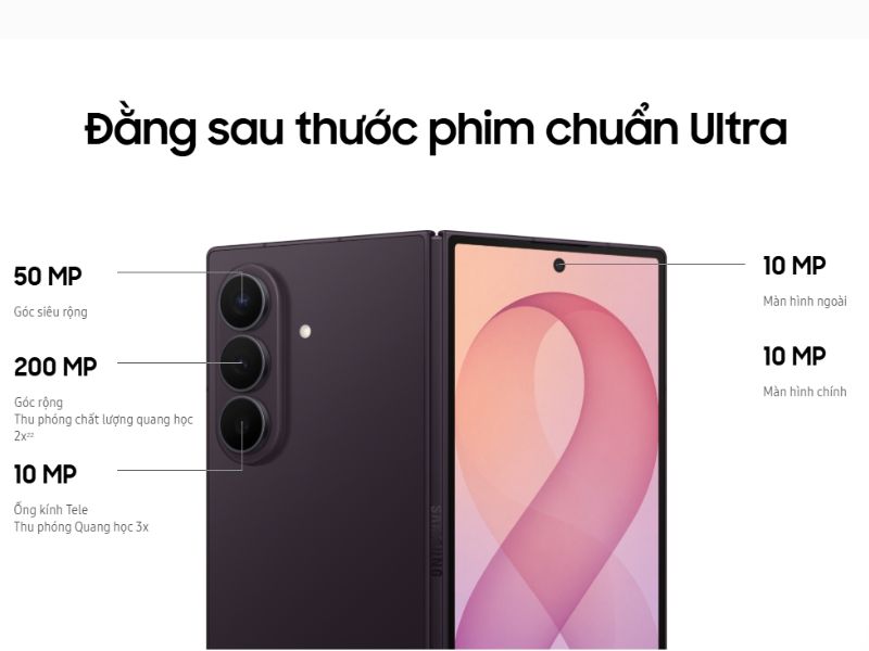 Camera sắc nét trên Samsung Galaxy Z Fold8