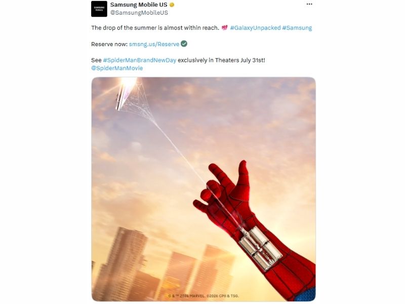 Galaxy Z Fold8 xuất hiện trong Spider-Man