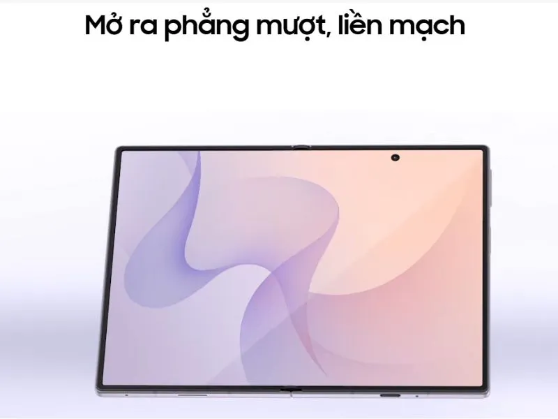 Bản lề không nếp gấp mở mượt mà trên Fold8