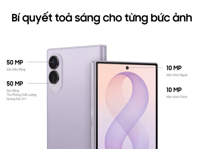 Bộ đôi camera 50MP trên Z Fold8