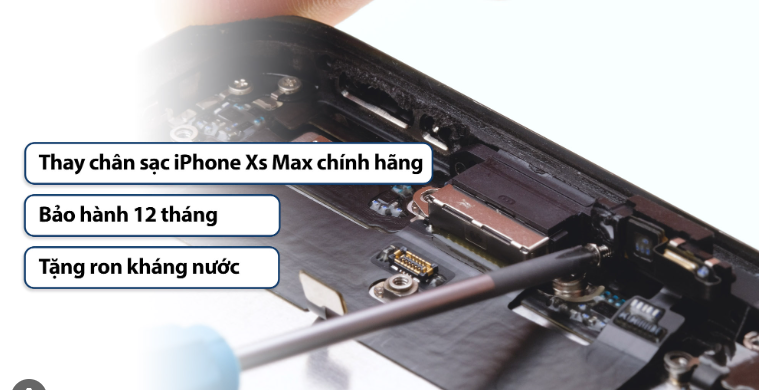 thay chân sạc iphone xs max giá bao nhiêu tiền