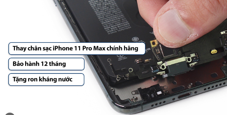 Quy trình thay chân sạc iphone 11
