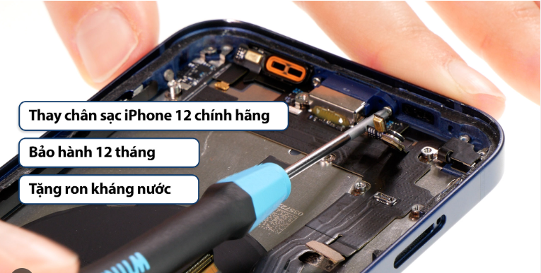 thay chân sạc iphone 12 bao nhiêu tiền