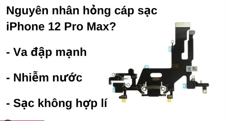 thay chân sạc iphone 12 Pro Max bao nhiêu tiền