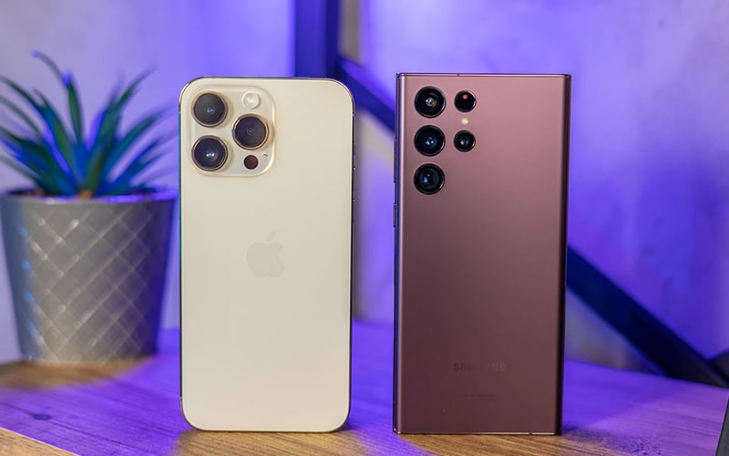 So sánh thiết kế iPhone 14 Pro Max và Samsung S22 Ultra