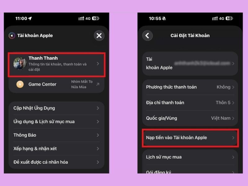 Sử dụng số dư tài khoản Apple để thanh toán