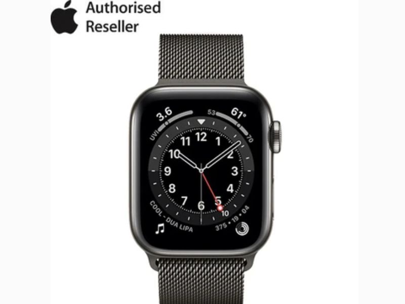 Màn hình của Apple Watch Series 6 44mm LTE dây thép