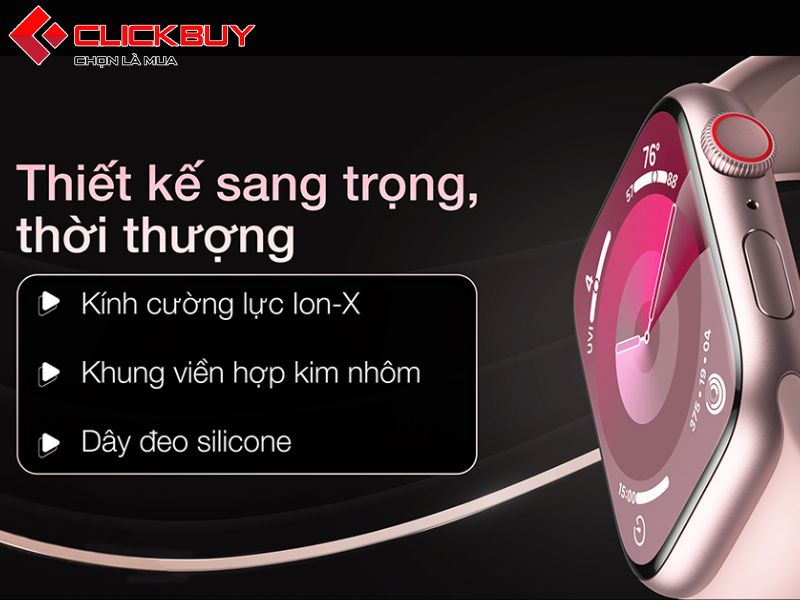 Thiêt kê của Apple Watch Series 9 GPS 45mm