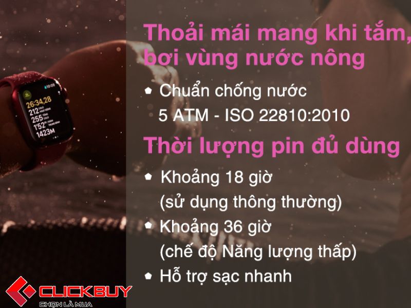Pin của Apple Watch Series 9 LTE 41mm