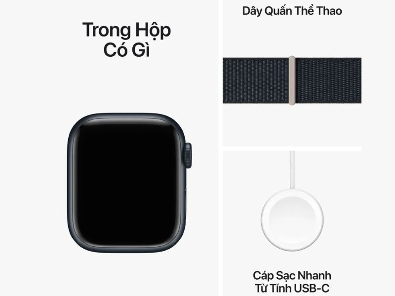 Apple Watch Series 9 LTE 41mm dây vải trong hộp